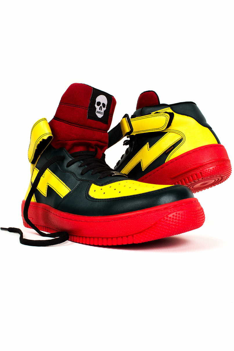 Vegan Sneaker - KING55 Paramount High-Top Black (EU 38 - US M 6 - US W 7 - UK 5)