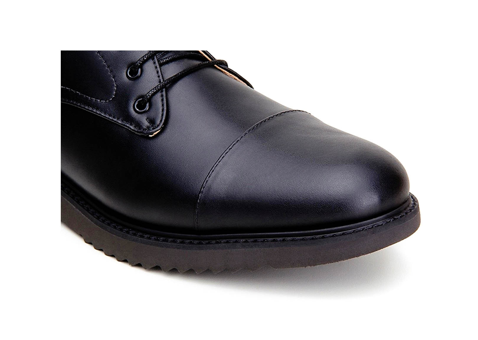 Vegan Men's Shoe, AHIMSA Victor Vegan Leather Black